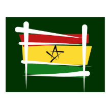 Ghana Brush Flag Postcards