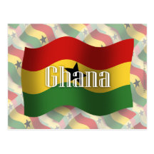 Ghana Waving Flag Postcards