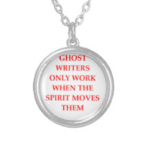 ghost writer personalized necklace