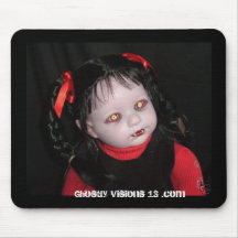Ghostly Visions 13 halloween horror doll Mouse Mat