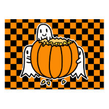 Ghosts and Pumpkin pocket calendar 2012 Business Cards