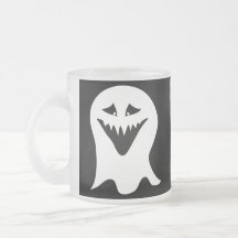 Ghoul Ghost. Black and White. Mugs