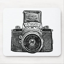 Giant East German Camera - Black Mouse Mat
