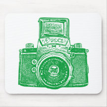 Giant East German Camera - Grass Green Mousemats