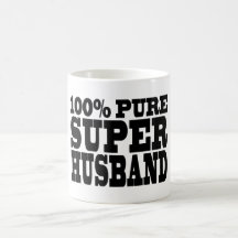 Gifts 4 Husbands : 100% Pure Super Husband Coffee Mug