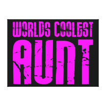 Gifts for Cool Aunts : Pink Worlds Coolest Aunt Gallery Wrapped Canvas