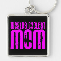 Gifts for Cool Moms : Pink Worlds Coolest Mum Key Chains
