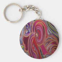 Gilded Abstract 08 Keychain