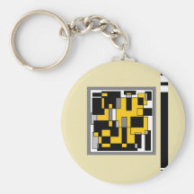 Gilded Abstract 09 Keychains