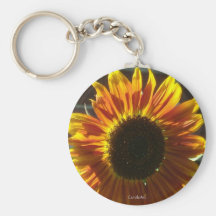 Gilded Rosy Sunflower Keychain