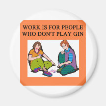 gin rummy game player fridge magnets