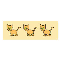 Ginger Cat with Green Eyes. Business Card Template