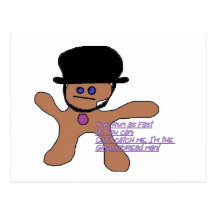 Gingerbread cookie post card