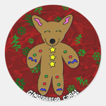 Gingerbread Corgi Christmas Sticker