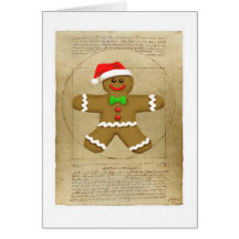 Gingerbread DaVinci greeting card