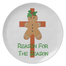 Gingerbread On A Cross Dinner Plate