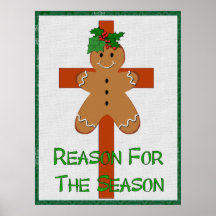 Gingerbread On A Cross Posters
