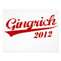 GINGRICH 2012 JERSEY PERSONALIZED INVITATION