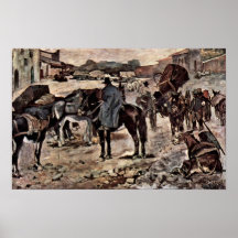 Giovanni Fattori - Farmers and merchants Poster