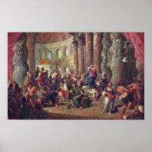 Giovanni Paolo Pannini - Jesus sells merchants Poster