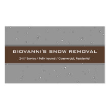 "Giovanni's Snow Removal" Business Card
