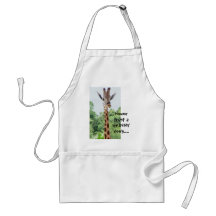 Giraffe Apron: Never Trust a skinny cook...