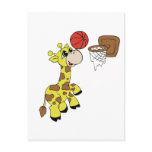 Giraffe Basketball T-shirts and Gifts Postcard