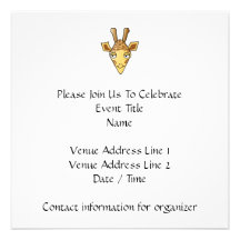 Giraffe Custom Invitation
