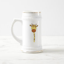 Giraffe Facing Forwards. Cartoon. Mugs