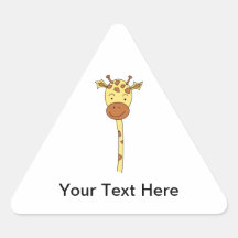 Giraffe Facing Forwards. Cartoon. Sticker