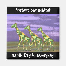 Giraffe habitat Magnet