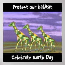 Giraffe habitat Poster