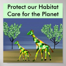 Giraffe habitat Print