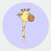 Giraffe Looking Sideways. Cartoon. Stickers