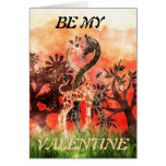 Giraffe Love - Be My Valentine Card
