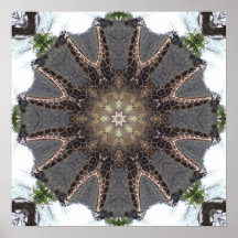 Giraffe Mandala Poster