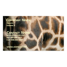 Giraffe Pattern Business Card