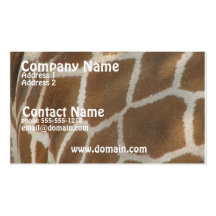 Giraffe Pattern Business Card