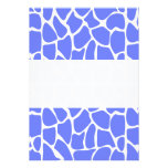Giraffe Pattern. Cornflower Blue. Personalised Announcement
