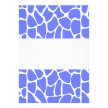 Giraffe Pattern. Cornflower Blue. Personalised Announcement