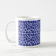 Giraffe Pattern. Dark Blue. Mugs