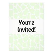 Giraffe Pattern. Mint Green. Personalized Announcement
