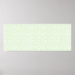 Giraffe Pattern. Mint Green. Posters