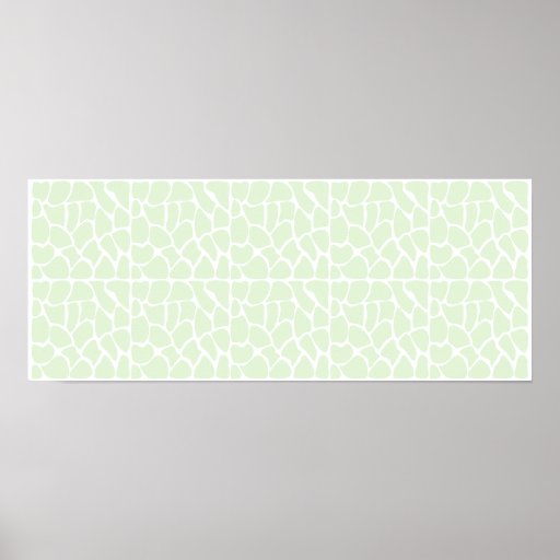 Giraffe Pattern. Mint Green. Posters