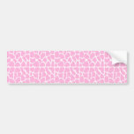 Giraffe Pattern. Pale Pink. Bumper Sticker