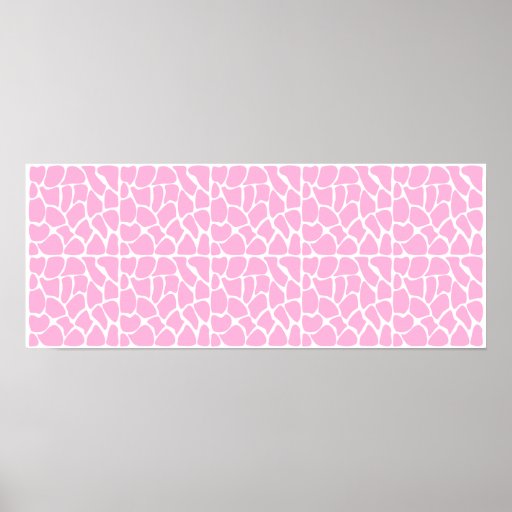 Giraffe Pattern. Pale Pink. Posters
