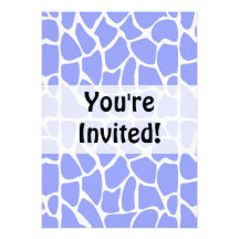 Giraffe Pattern. Sky Blue. Custom Announcements