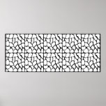 Giraffe Pattern. White and Black. Print