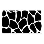 Giraffe Print Pattern. Animal Print Design, Black Business Cards