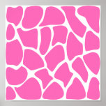 Giraffe Print Pattern in Bright Pink.
